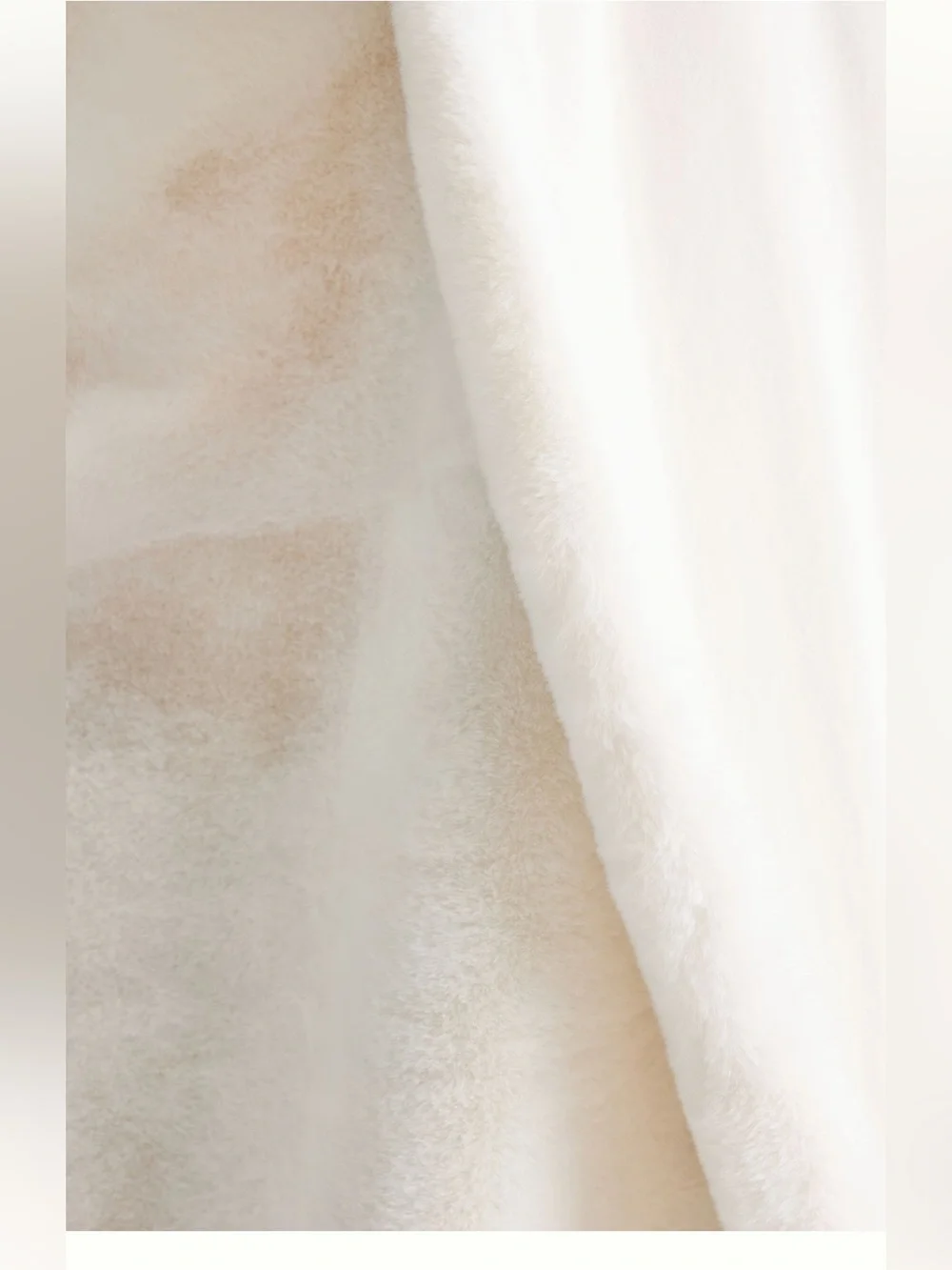 Anthropologie The Sophie Faux-Fur Throw Blanket White 60x90